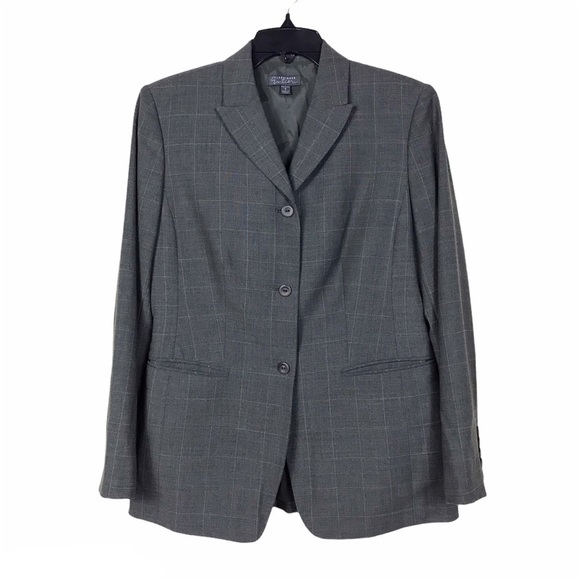 Classiques Entier Windowpane Button-Front Blazer - Picture 1 of 7